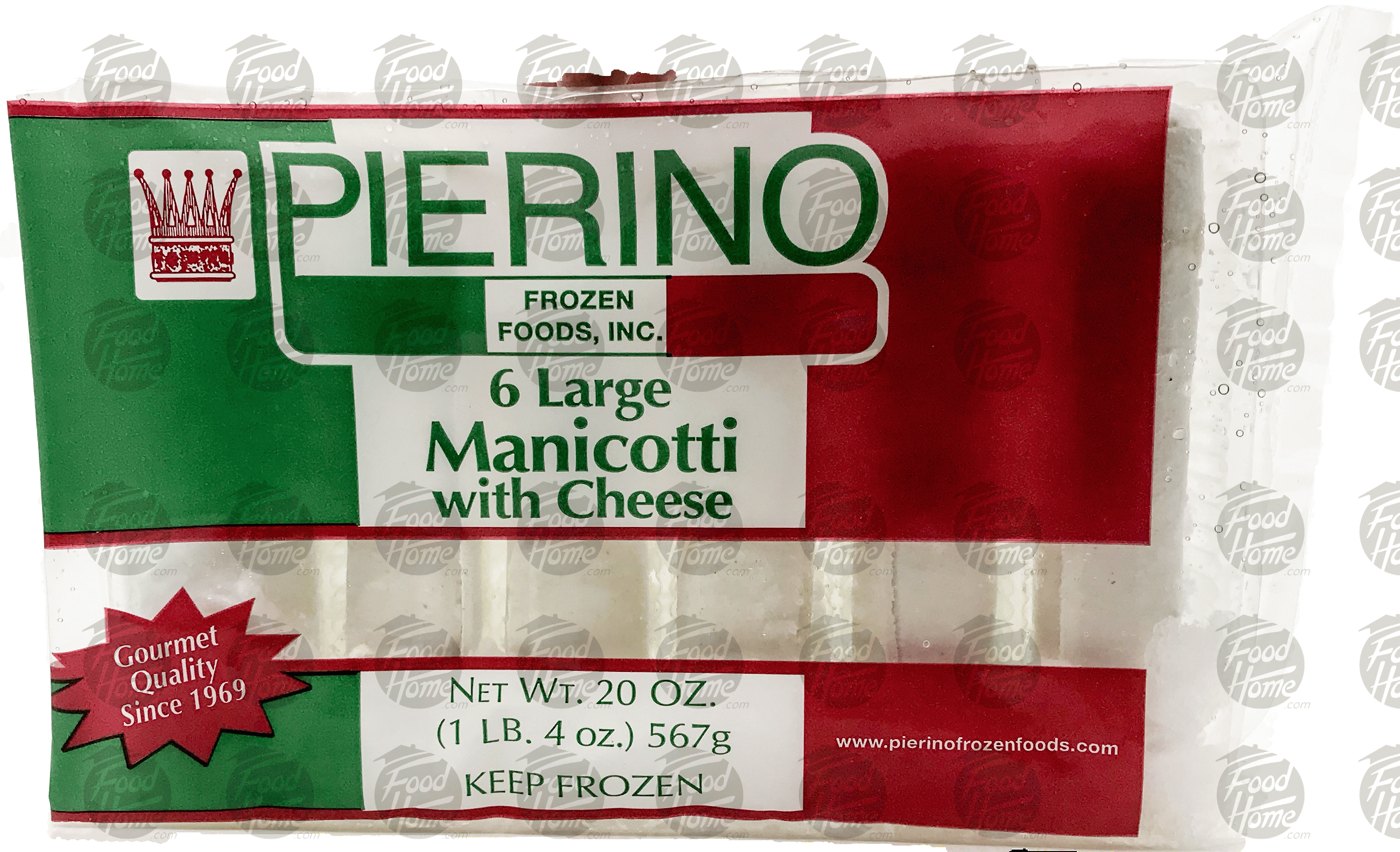 Pierino  6 large manicotti with cheese, frozen tray Full-Size Picture